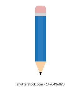 blue pencil icon vector logo