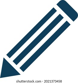 Blue pencil, illustration, vector on a white background.