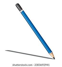 blue pencil isolated on white background