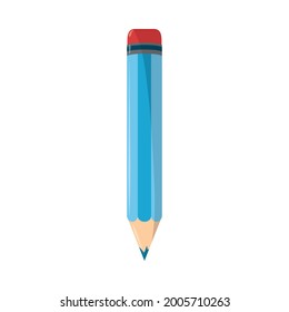 caricatura de icono de objeto de lápiz azul