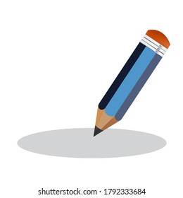 blauer Stift auf weißem Hintergrund