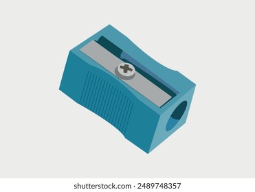 Blue pencil sharpener to sharpen pencils