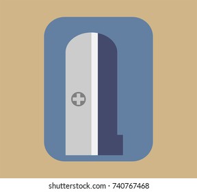 Blue Pencil Sharpener Vector Illustration