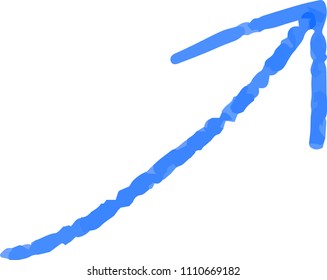 Blue Pencil stroke Arrow 2