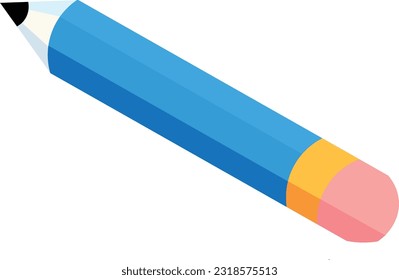blue pencil vector illustration with eps 10