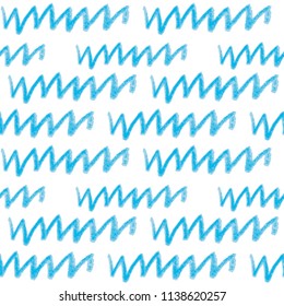 blue pencil zigzag seamless pattern