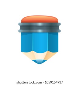 Blue pencils Icon vector illustration isolated