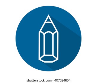 blue pencils stationery school image icon logo