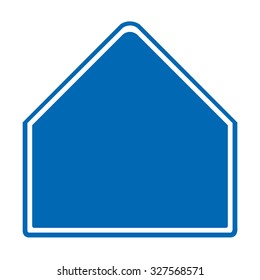 Blue Pentagon Warning Sign Template