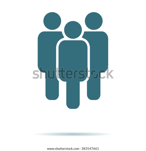 Blue People Icon Isolated On Background Stock Vector (Royalty Free ...