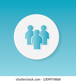 blue people icon- vector illustration