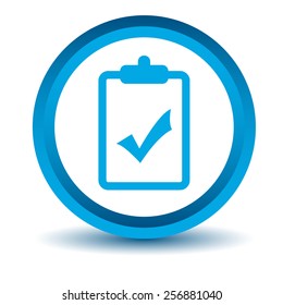 Blue performed icon on a white background. Vector illustration 