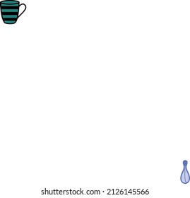 Blaues Parfum in Flasche, Illustration, Vektorgrafik auf weißem Hintergrund.