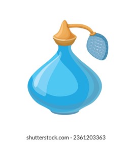 Blue Perfume Bottle Vector Illustration 