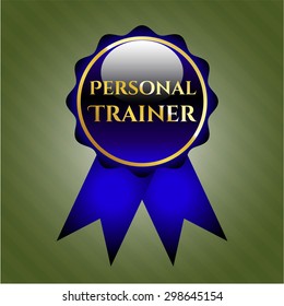 Blue Personal Trainer shiny ribbon
