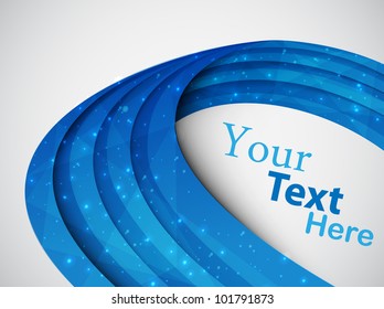 blue perspective card. vector illustration