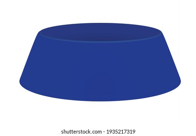 Blue   pet bowl. vector illustration