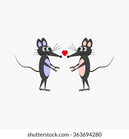 Blue Pet mouse flat icon 