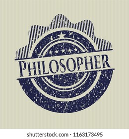 Blue Philosopher distressed rubber grunge texture stamp