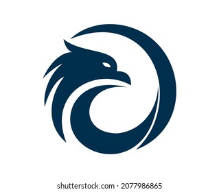 blue phoenix symbol logo vector