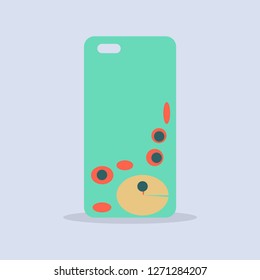 Blue phone case. Vector illustration