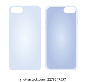 Blue phone case. vector illustration