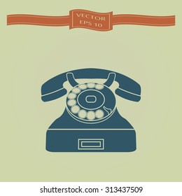 Blue phone icon 