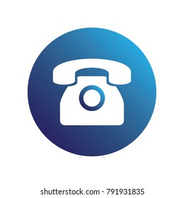 Blue phone icon
