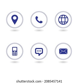Blue Phone Icons White Background