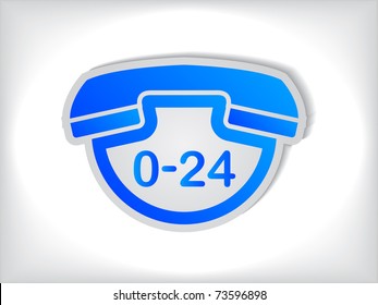 blue phone sticker