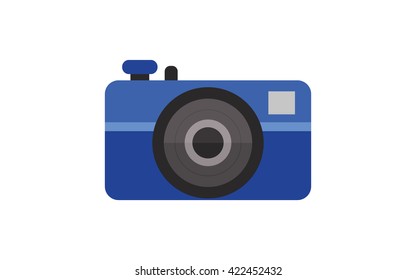 blue photo camera icon