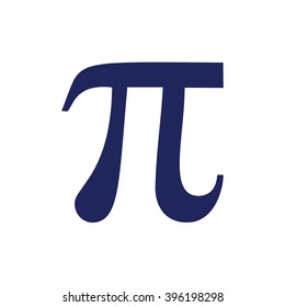 Blue Pi sign vector icon