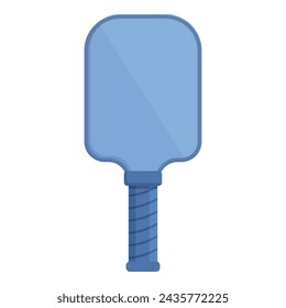 Blue pickleball paddle icon cartoon vector. Artwork plastic. Sphere tournament