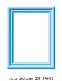 Blue picture frame isolated on white background