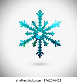 Blue picturesque snowflakes. Vector illustration