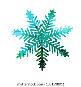 Blue picturesque snowflakes. Vector illustration