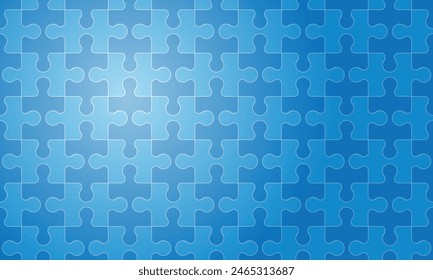 Blue pieces puzzle background seamless. vector Illustration