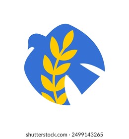 Blue Pigeon Yellow Wheat Leaf