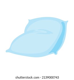 blue pillow design over white