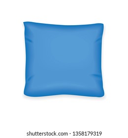 Blue Pillow isolated on a white background