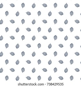Blue pine cones background, botanical hand drawn illustration, christmas pine cones