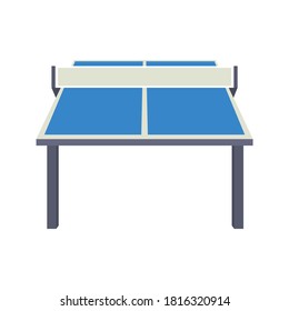 Blue ping pong table on white background vector.