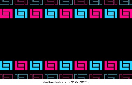 Blue And Pink Abstract Background With Brutalism And Modernism Pattern. Flat Style - Stock Vector.	