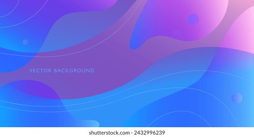 Blue and Pink Abstract Background With Circles