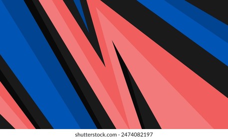 blue and pink abstract background with geometric shapes lines, for sports, games, car warp, racing themed designs	
