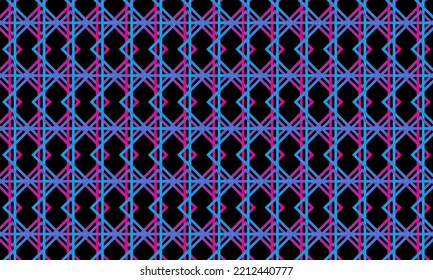 blue and pink abstract background with gradient and seamless pattern. geometric style - stock vector.