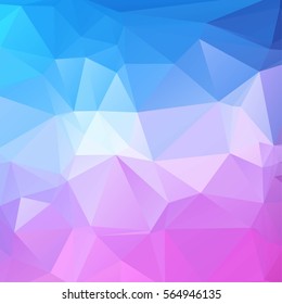 blue & pink abstract poligonal background in vector graphics.