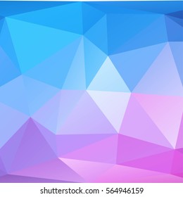 blue & pink abstract poligonal background in vector graphics.