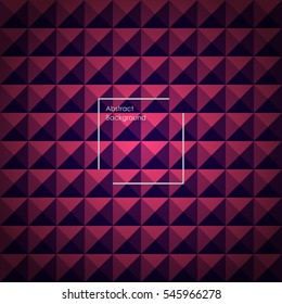 Blue and Pink abstract pyramid background for your designs. Vector illustration.