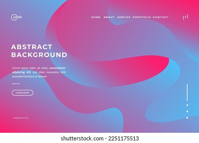 Blauer rosa Abstrakter, trendiger Farbverlauf-Hintergrund für Landeseiten. Kann für Poster, Plakate, Broschüren, Banner, Webseiten, Kopfzeilen, Cover verwendet werden